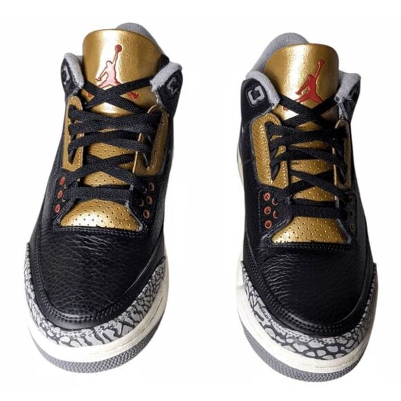 NIKE Air Jordan 3 Retro \'Black Cement\' Sneakers Size M8.5/W10 main image 7